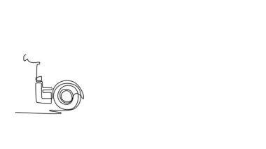 Tek bir çizginin kendi kendine çizimi, yan taraftaki profesyonel ağır çekiş aracını kendine çekiyor. Çekici ve yol kenarı kurtarma aracı kullanımı. Devamlı bir çizgi. Tam uzunluk canlandırması