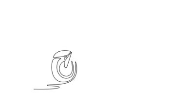 Sürekli çizilen çizgi, depolama kutuları ve acil durum ışıklarıyla donatılmış profesyonel sağlık görevlisi motosikletini kendine çekiyor. İlk müdahale ekibinin hareket kabiliyeti. Tam uzunluktaki tek çizgi canlandırması