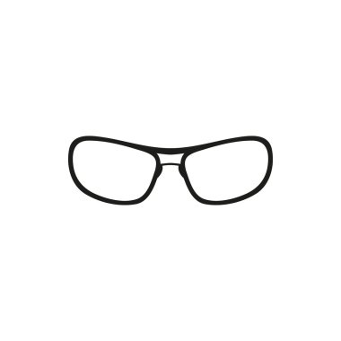 moda gözlük basit siyah vektör simgesi