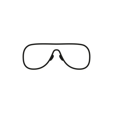 moda gözlük basit siyah vektör simgesi