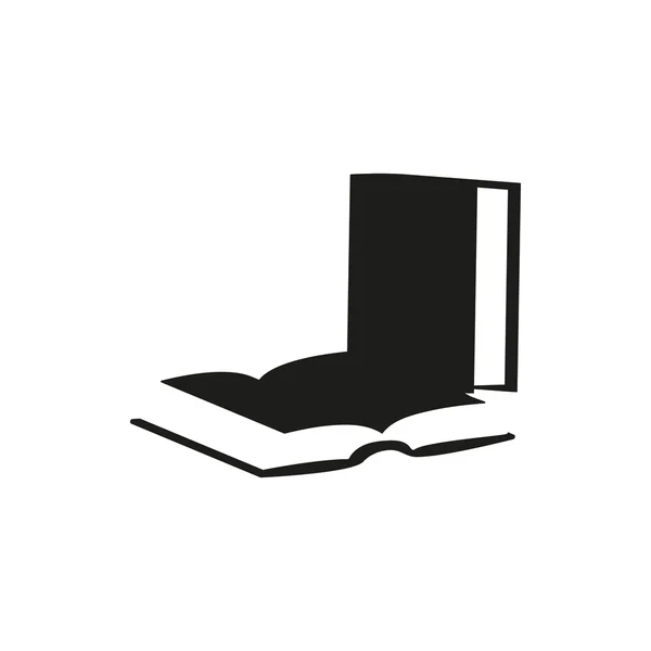 Egyszerű fekete könyv-ikonra — Stock Vector