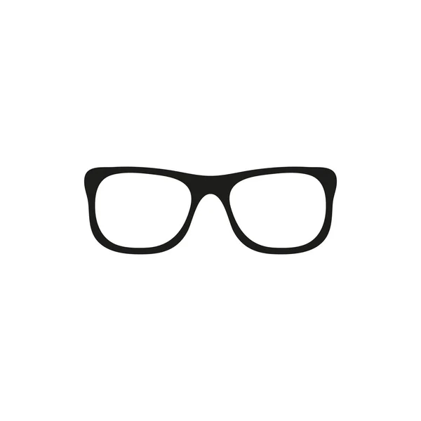 Moda gözlük basit siyah vektör simgesi — Stok Vektör