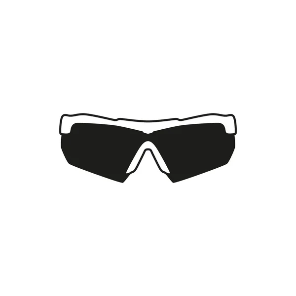 Модные очки простой черный вектор значок — стоковый вектор