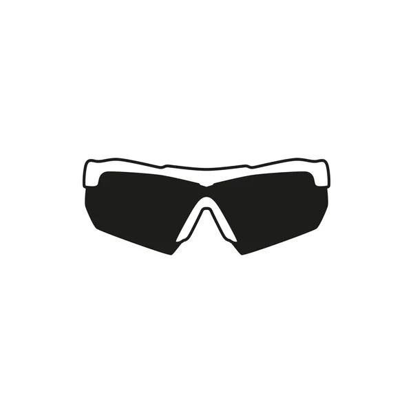 Gafas de moda simple icono de vector negro — Vector de stock