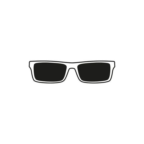 Fashionable glasses simple black vector icon — Stock Vector