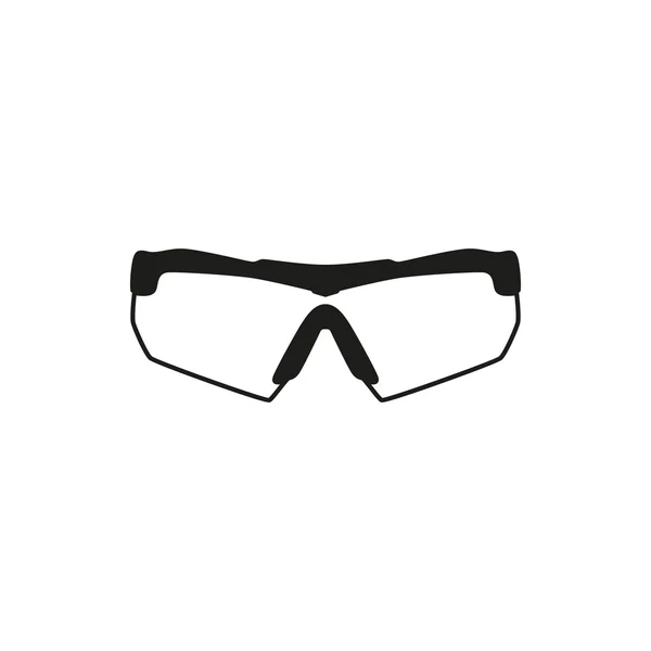 Moderiktiga glasögon enkel svart vektor icon — Stock vektor