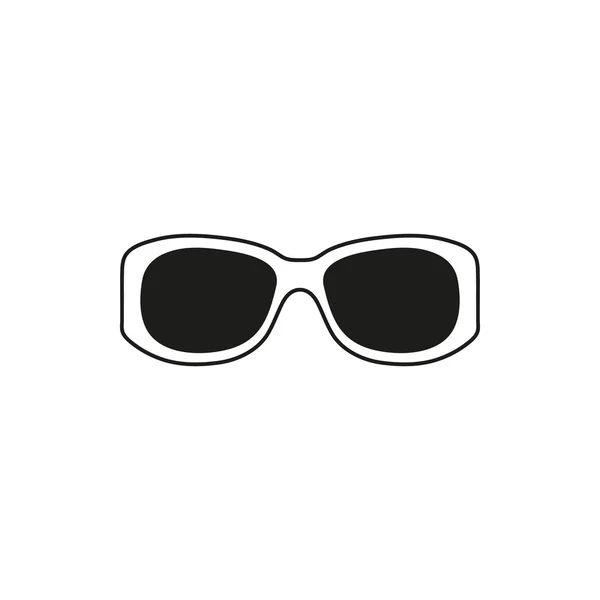 Modieuze bril eenvoudige zwarte vector pictogram — Stockvector