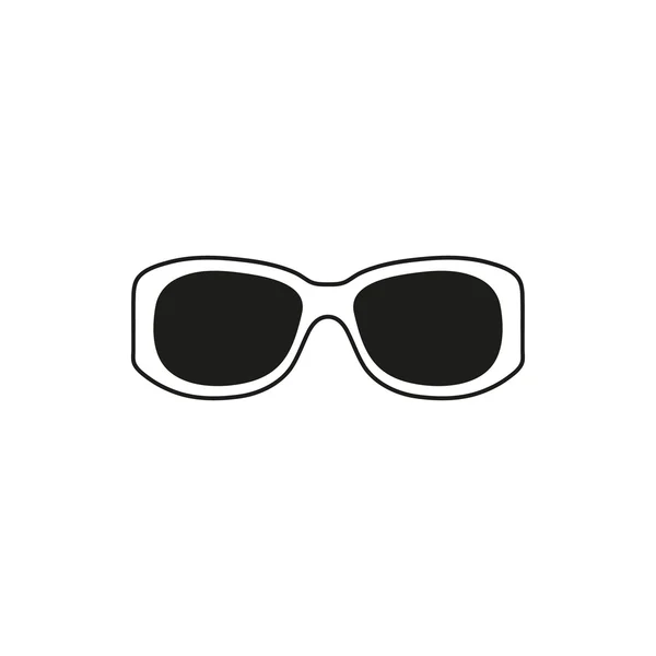 Fashionable glasses simple black vector icon — Stock Vector