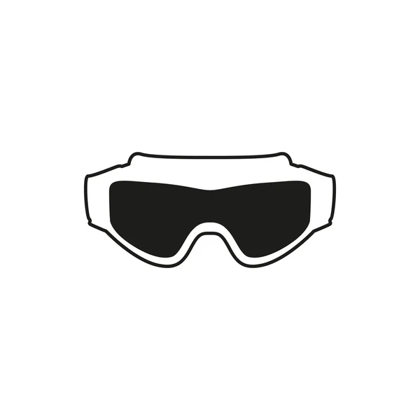 Gafas de moda simple icono de vector negro — Archivo Imágenes Vectoriales