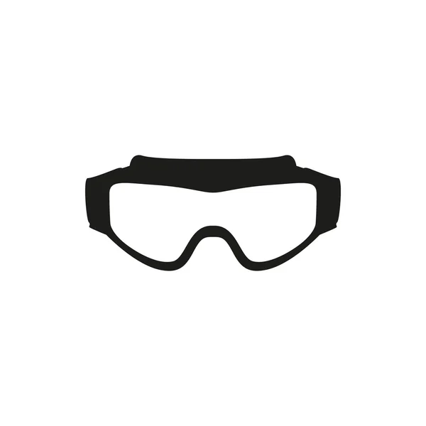 Moda gözlük basit siyah vektör simgesi — Stok Vektör