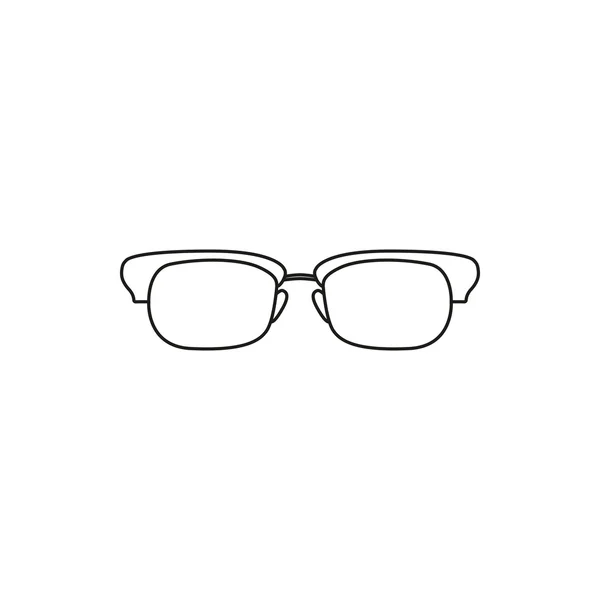 Gafas de línea delgada simple vector negro icono — Archivo Imágenes Vectoriales