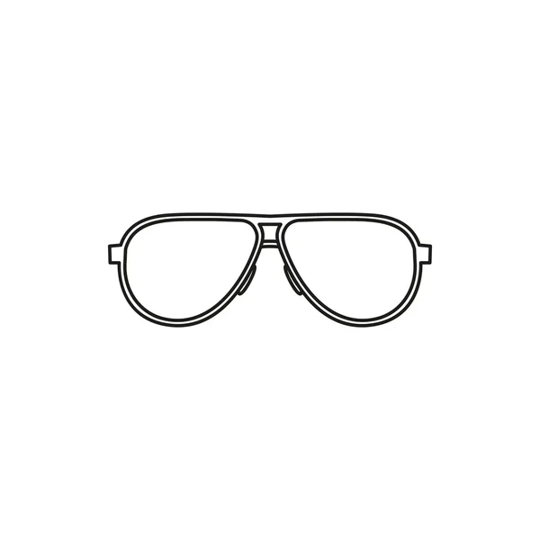 Dünne Linie Brille einfache schwarze Vektor-Symbol — Stockvektor