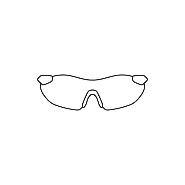 Dünne Linie Brille einfache schwarze Vektor-Symbol — Stockvektor