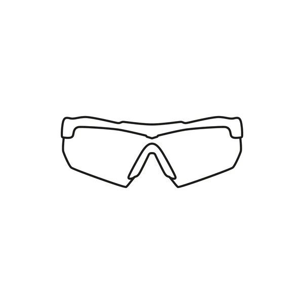 Tunn linje glasögon enkel svart vektor icon — Stock vektor