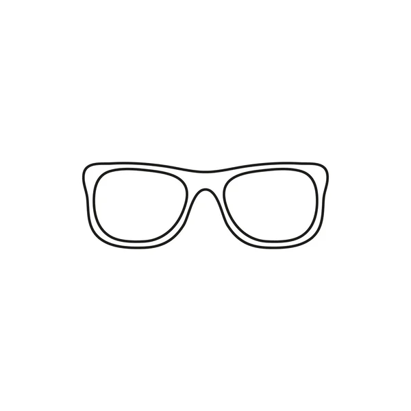 细线眼镜简单的黑色矢量图标 — 图库矢量图片