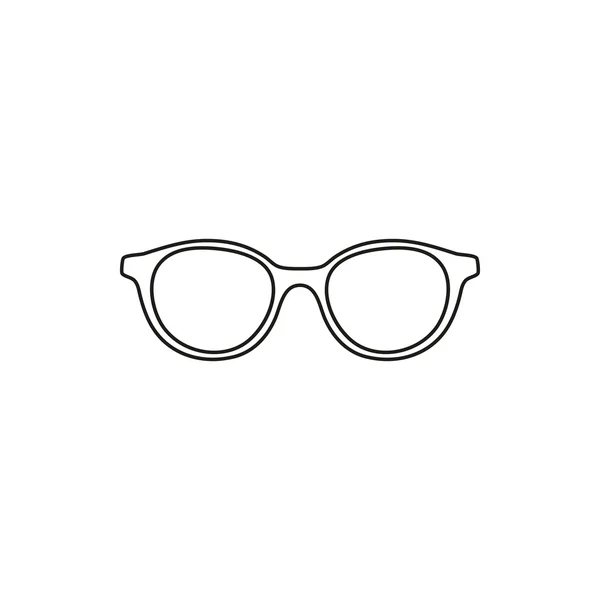 Gafas de línea delgada simple vector negro icono — Archivo Imágenes Vectoriales