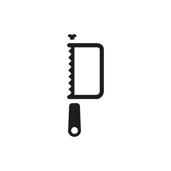 Single simple icono de sierra de hackeo negro en blanco — Vector de stock