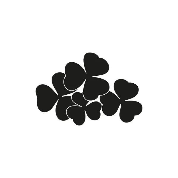 Απλό μαύρο τέσσερα τριφύλλια εικόνα διάνυσμα — Διανυσματικό Αρχείο