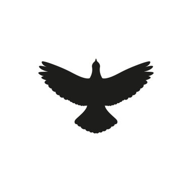 Uçan Kuş siluet simge. Vektör
