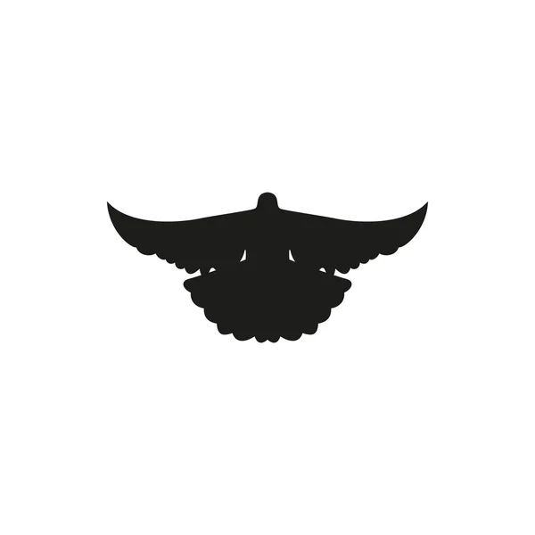 La figura muestra una simple paloma negra — Archivo Imágenes Vectoriales