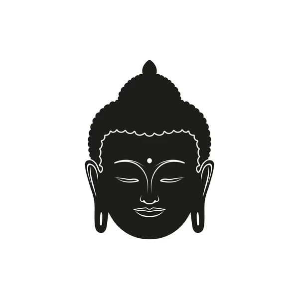 Ilustração vetorial da bela cara de buddha — Vetor de Stock