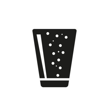 Basit siyah dikey cam simgesinde soda