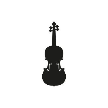 Vector illustration of acoustic violin or fiddle on white background clipart