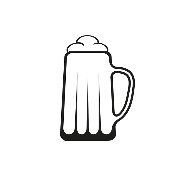 Icône verre de bière, Illustration vectorielle — Image vectorielle