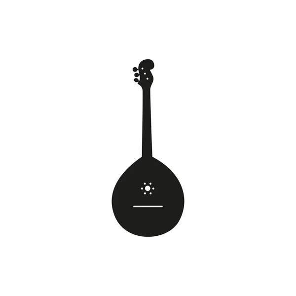 Vector illustration of acoustic domra on white background — Stock Vector