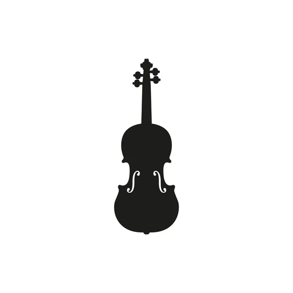 Illustrazione vettoriale di violino acustico o violino su sfondo bianco — Vettoriale Stock