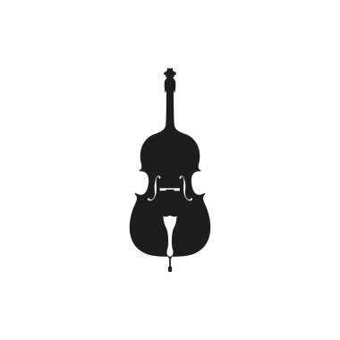 Beyaz arka planda akustik Viyolonsel vektör illüstrasyon