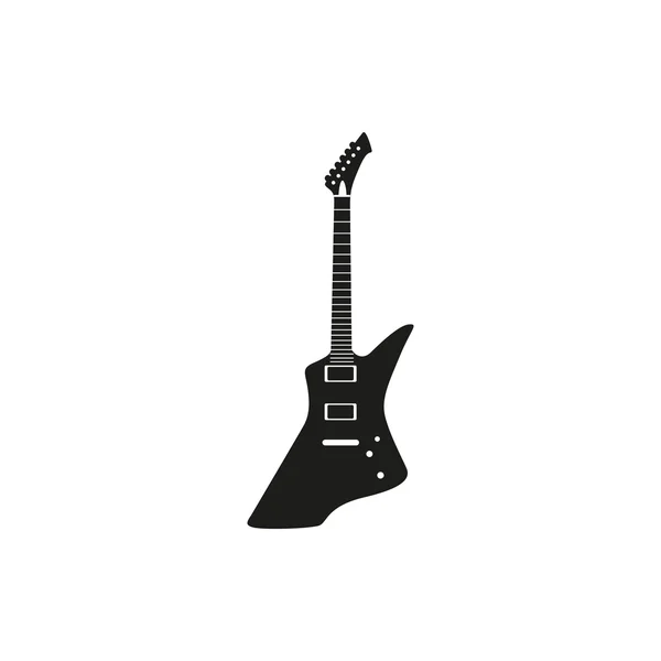 Vector illustratie van een elektrische gitaar op witte achtergrond — Stockvector