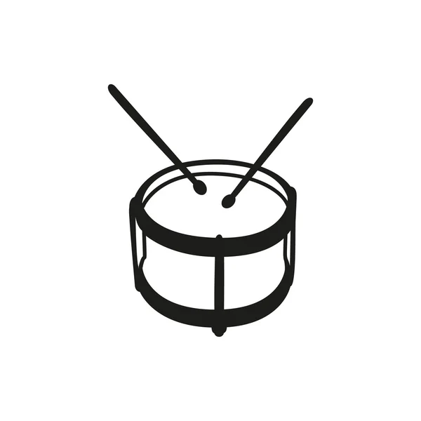 Барабани, музичні інструменти, барабани, ізольований вектор — стоковий вектор
