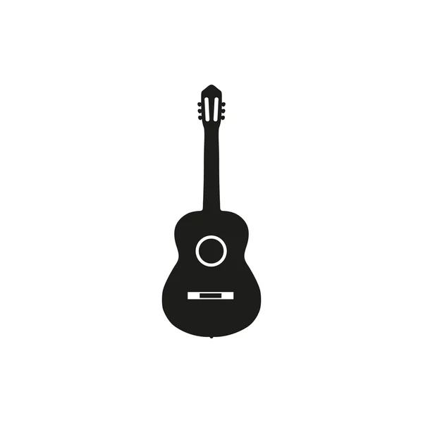 Vector illustration of acoustic guitar on white background — Stock Vector