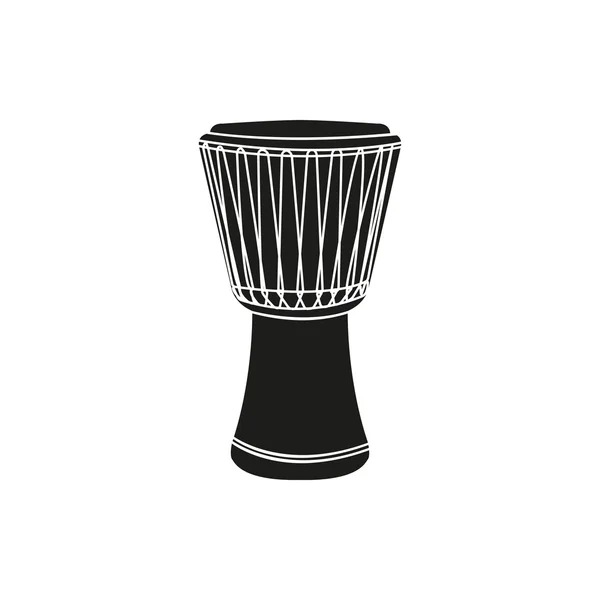 Vector illustration of djembe on white background — Stock Vector