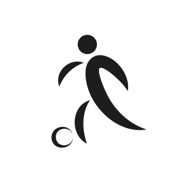 Beyaz bir arka plan üzerinde izole futbolcu