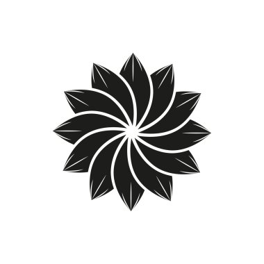 Beyaz arka planda vektör siyah daire basit siyah simgesi