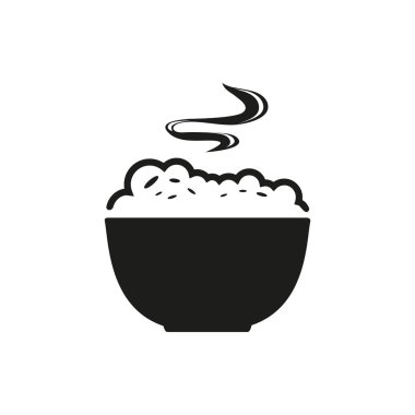 Beyaz arka plan üzerinde lapa basit siyah simgesi ile Kase