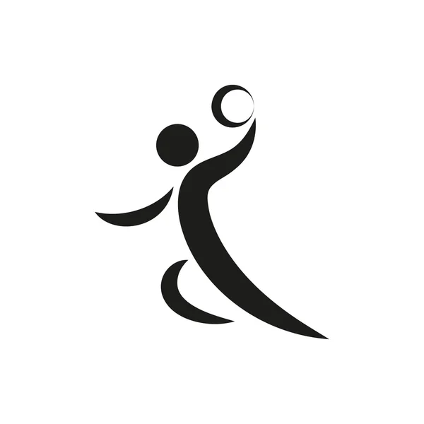 Joueur de handball symbole à télécharger. Icônes vectorielles pour vidéo, applications mobiles, sites Web et projets d'impression . — Image vectorielle