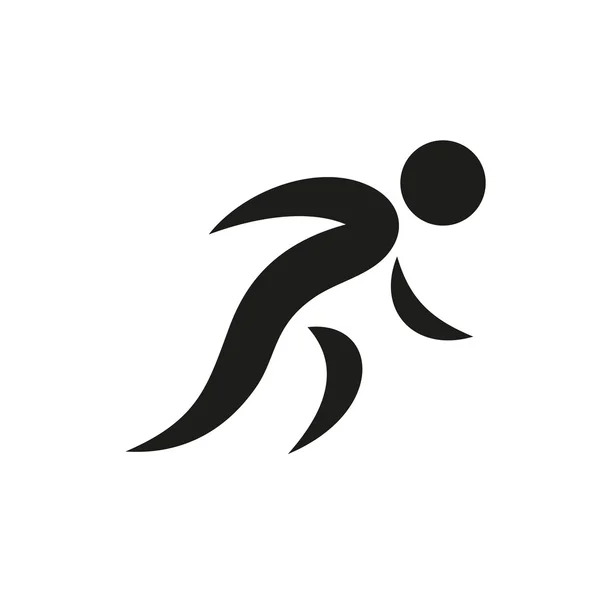 Courir les gens. Symbole simple de course isolé sur un fond blanc. Illustration vectorielle . — Image vectorielle