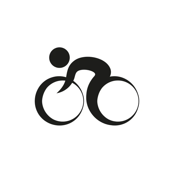 Beyaz arka planda bisiklet logosu monokrom