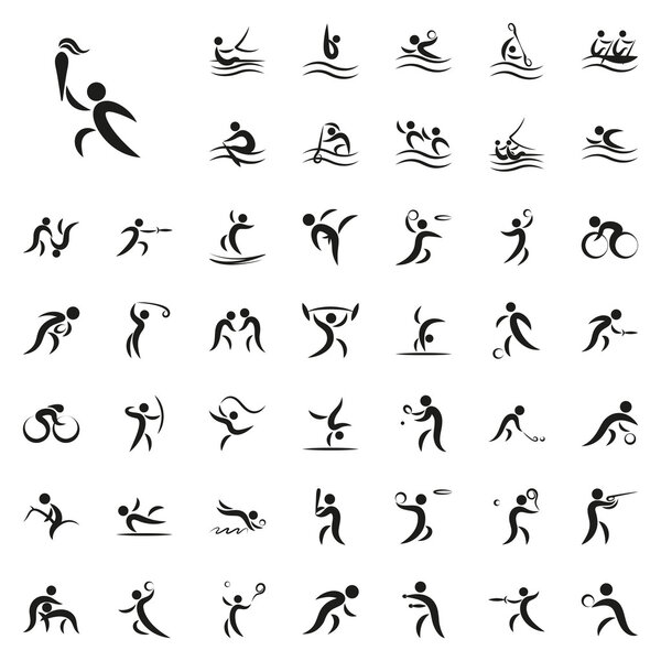 Vector illustration of summer sport games