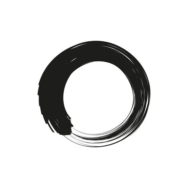 Zen circle isolated simple black icon on white background