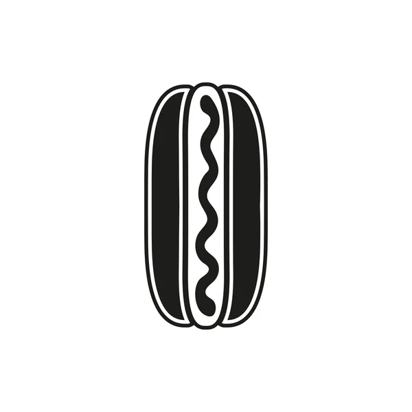 Hot dog Icon Isolated on White Background — Stock Vector