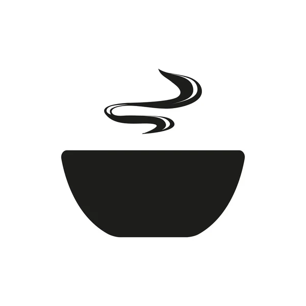 Sopa simple icono negro sobre fondo blanco — Archivo Imágenes Vectoriales