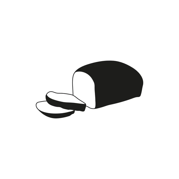 Pane semplice icona nera su sfondo bianco — Vettoriale Stock