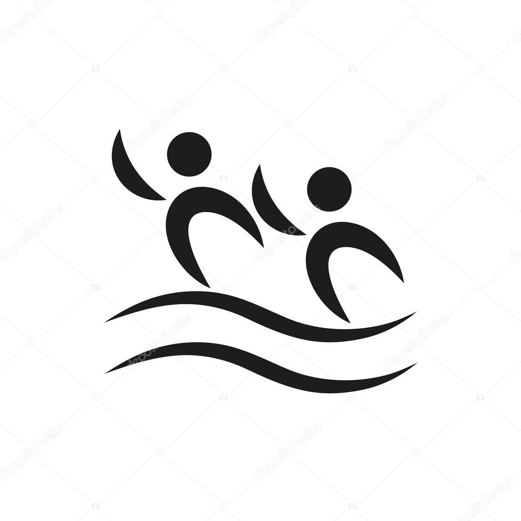 Synchronized swimming pictogram Icon Created For Mobile, Web, Decor, Print Products, Applications. Black icon set isolated on white background. Vector illustration.