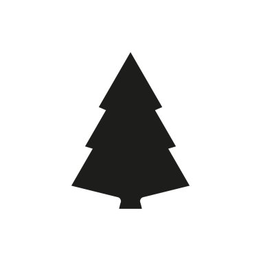 Basit en az siyah ağaç simgesi simge stil tasarım