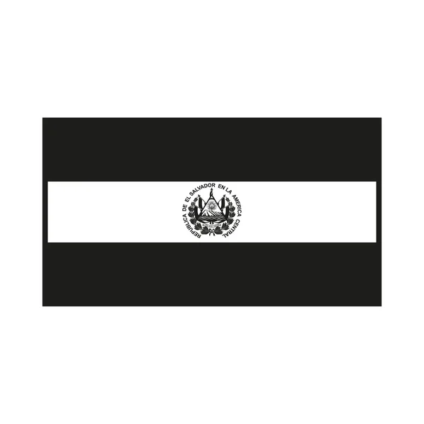 Bandera vectorial del salvador monocromo sobre fondo blanco — Archivo Imágenes Vectoriales