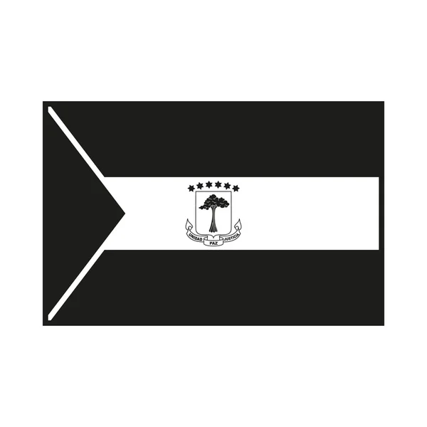 Egyenlítői-Guinea vektor Zászló elszigetelt háttér. — Stock Vector
